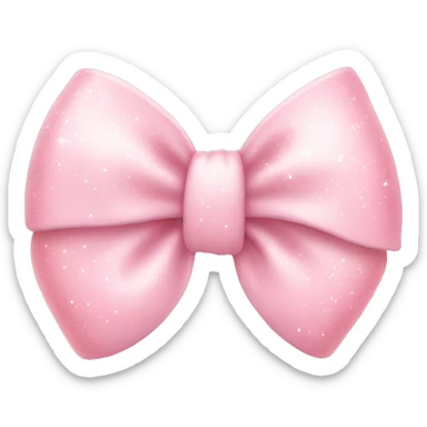 A pastel pink bow with sparkles  sticker