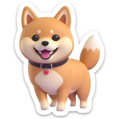 shiba inu, excited sticker