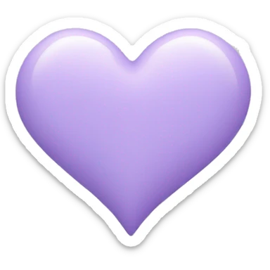 Pastel purple colored heart sticker