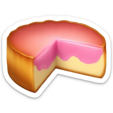Pink flan sticker