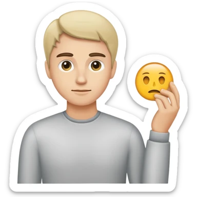 Person choosing themself sticker