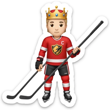 King Hockey player full body sticker