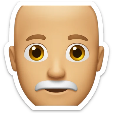 Generic bald white man with patchy ginger beard sticker