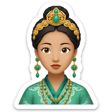 ancient Ming woman with earrring sticker