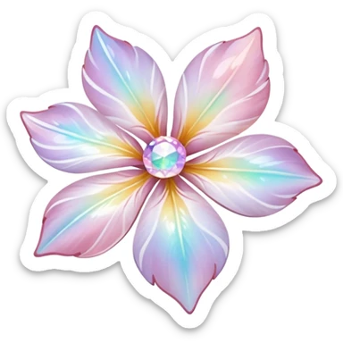 Multicolored divine sparkly marble Sakura shiny ethereal pastel iridescent light pale cute adorable pretty feminine elegant realistic floral exotic Falvie-Fionbri-fursona, full body sticker