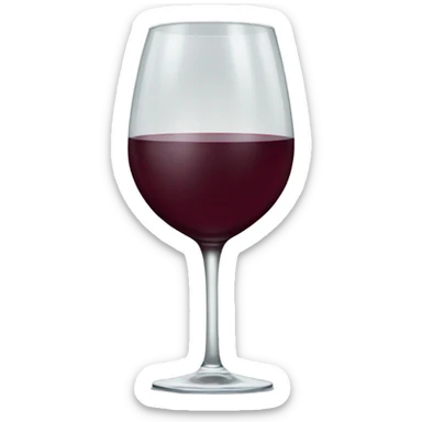 Wine glass completely filled  sticker