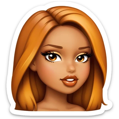 Stunning girl with caramel skin sticker