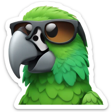 parrot with sunglasses sticker