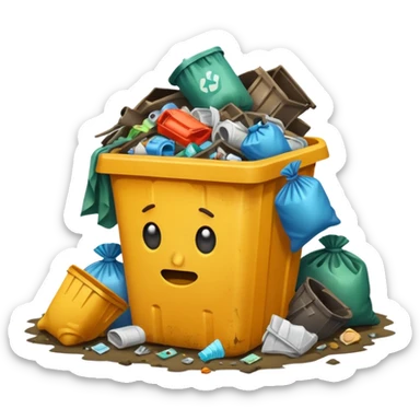trash tiny sticker