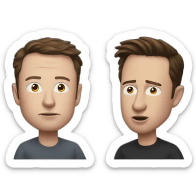 elon musk fighting mark zuckerburg sticker