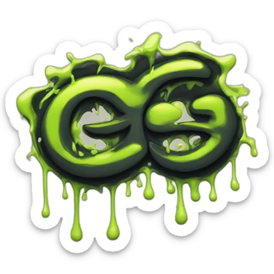 graffiti of the words "GG" sticker