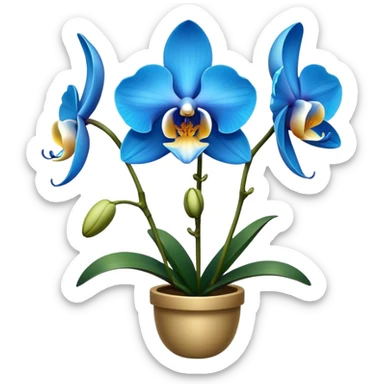 Orquídea azul sticker