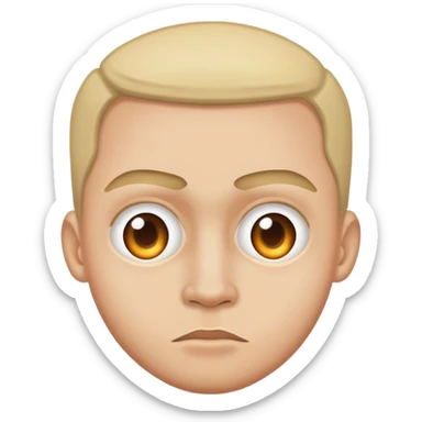 Cross-eyed hooligan sticker