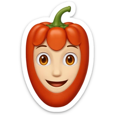 a smiling face with paprika sticker