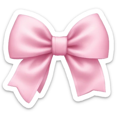 baby pink bow sticker
