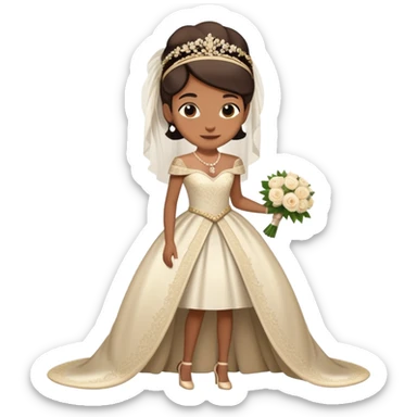 Person in fancy outfit with mischievous grin sneaking into a wedding ceremony sticker