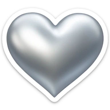silver heart sticker