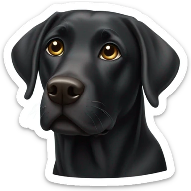 Black lab sticker