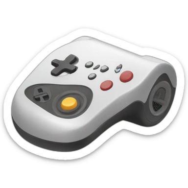 A speaker with a game controller to symbolize the immersive sound atmosphere of video games. sticker