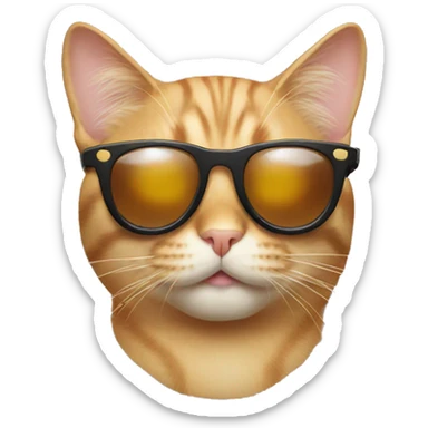 Cat with sunglasses sticker