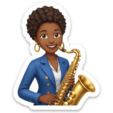Street Music Performer black woman  sticker