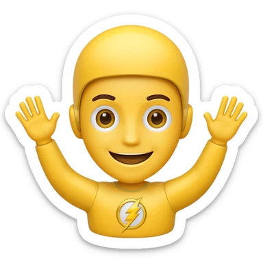 Flash man emoji sticker