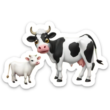 Camaleón with a cow  sticker