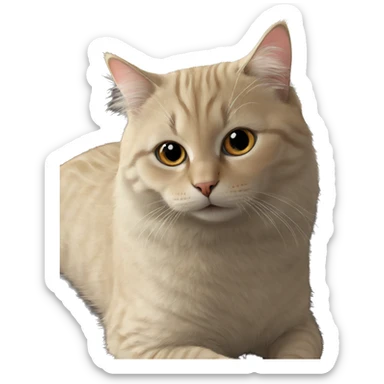 realistic cat portrait close up sticker