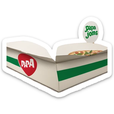 Papa johns pizza box sticker