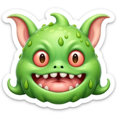 Cute Gross ear monster  sticker