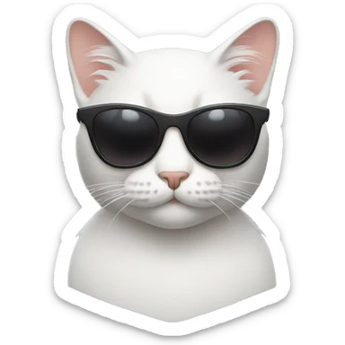 Cat with sunglasses sticker