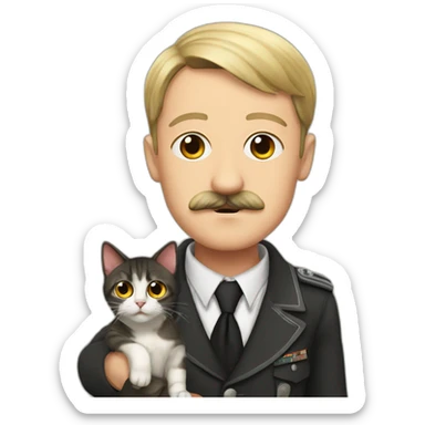 Hitler with cat sticker