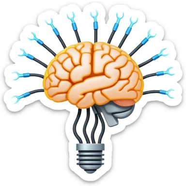 brain nerve signal only one  sticker