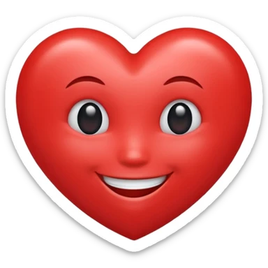 heart with smile face sticker