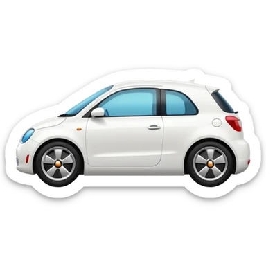 White car facing right sticker