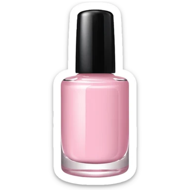 Light pink nail polish bottle  sticker