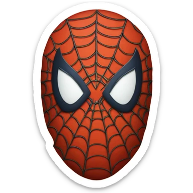 spiderman mask yellow sticker