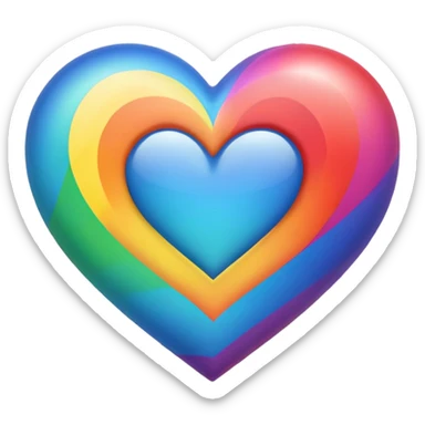 Cœur arc en ciel sticker