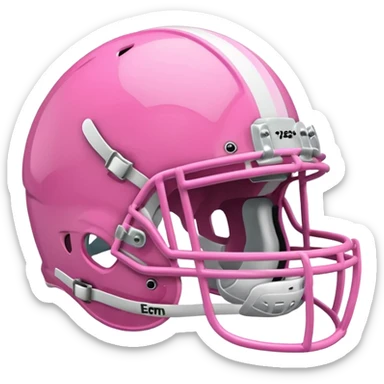 Pink football helmet sticker