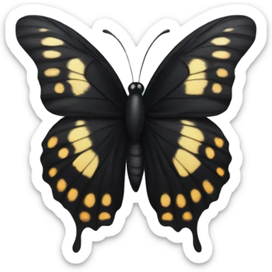 black butterfly  sticker