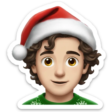 Timothée Chalamet as santa claus sticker