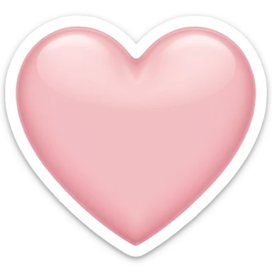 pale pink heart sticker