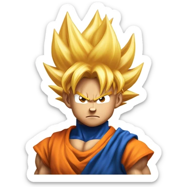 Mad ssj goku sticker