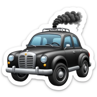 Carro com fumo  sticker