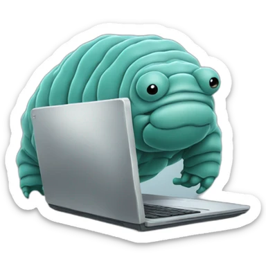 tardigrade at a computer sticker