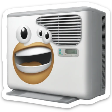 Air conditioner Blowing fresh air  sticker