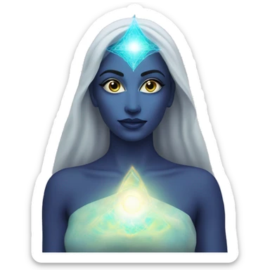Pleiadian radiant glowing diva woman female third eye sticker
