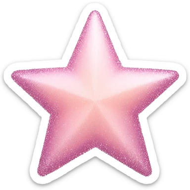 pale pink star sparkle sticker