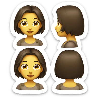 Brunette girl dressed as a duck sticker