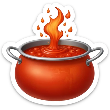 Big cauldron of tomato sauce being cooked emoji  sticker